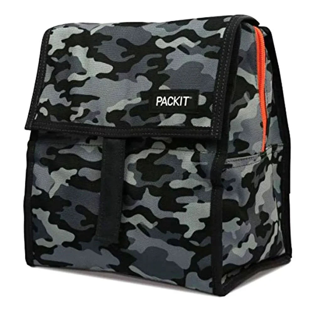 {2} Freezable Lunch Bags w/ Gel-Lined Walls & Zip Closure . Freezes Overnight